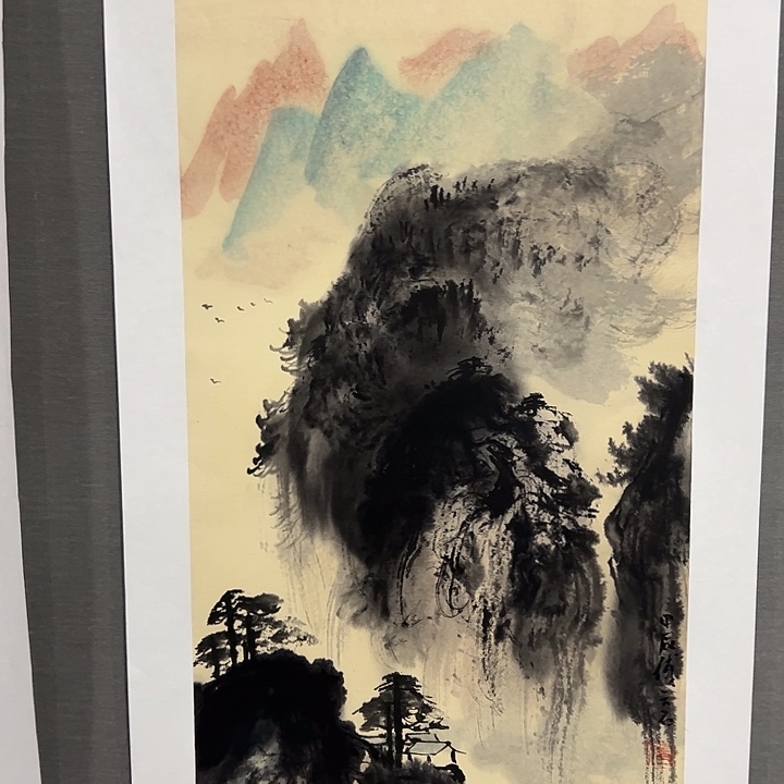 国画傅云石老师山水画作品