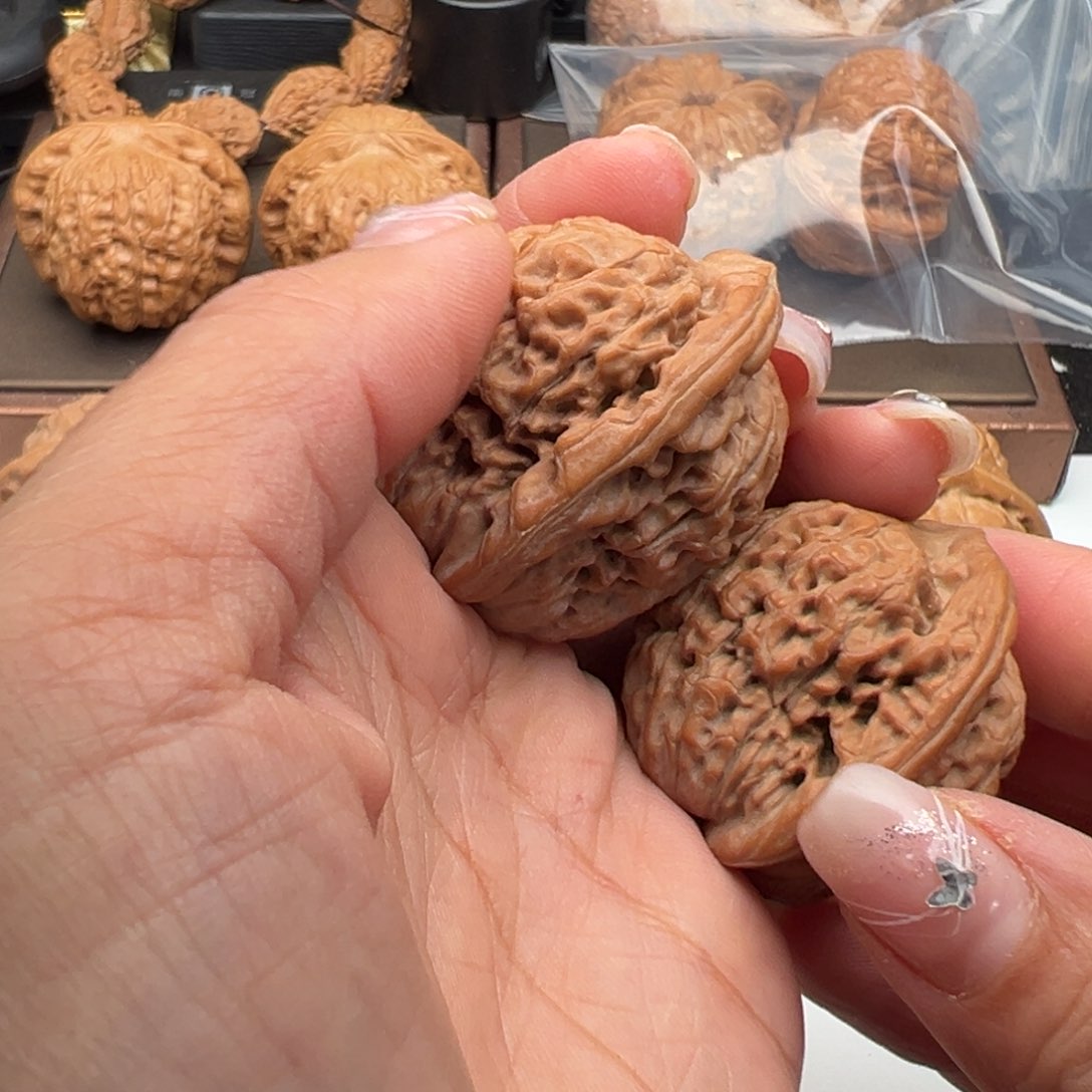 文玩核桃把件莲花36