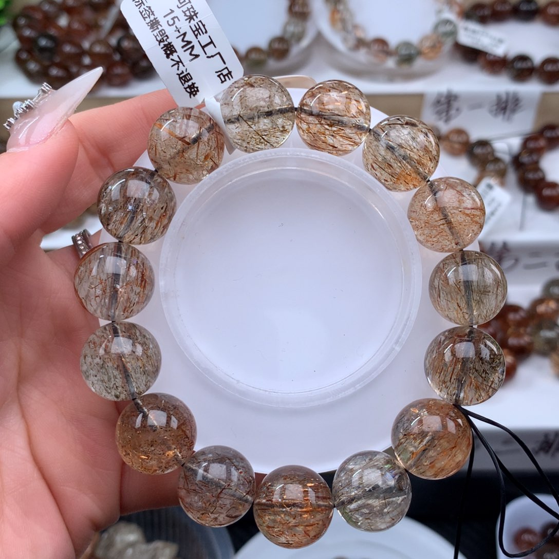 手串未镶嵌水晶黑金超七多样性发其一