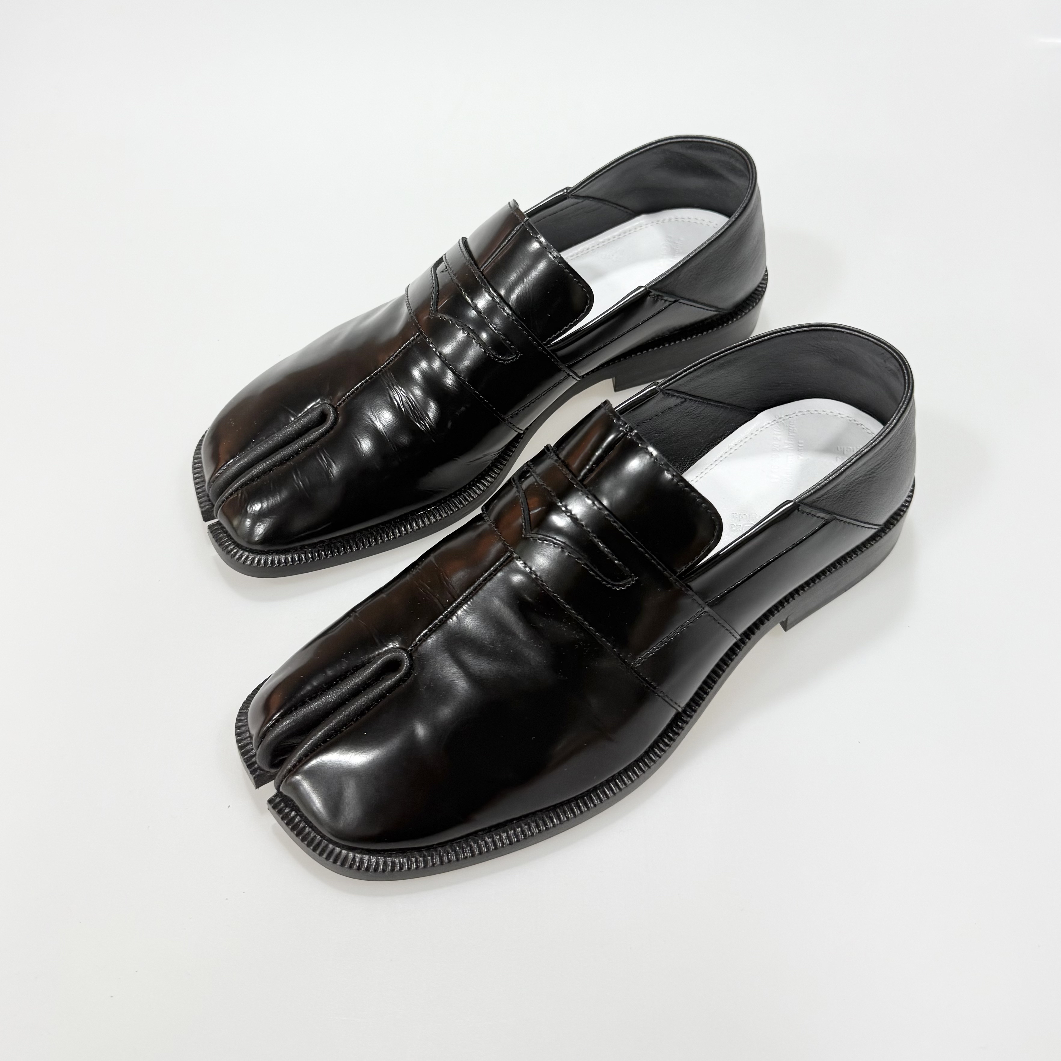 99新 Maison Margiela/梅森马吉拉 36码马吉拉黑色分趾乐福鞋
