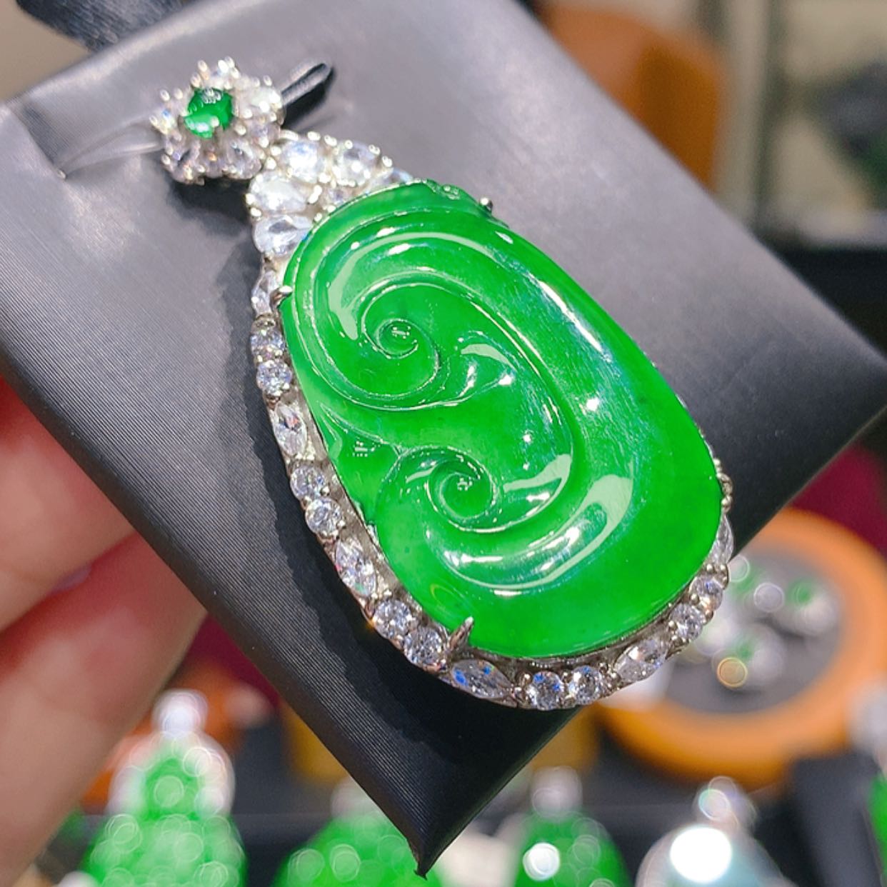 【闪购商品】翡翠颈饰银S925镶嵌3柒姐