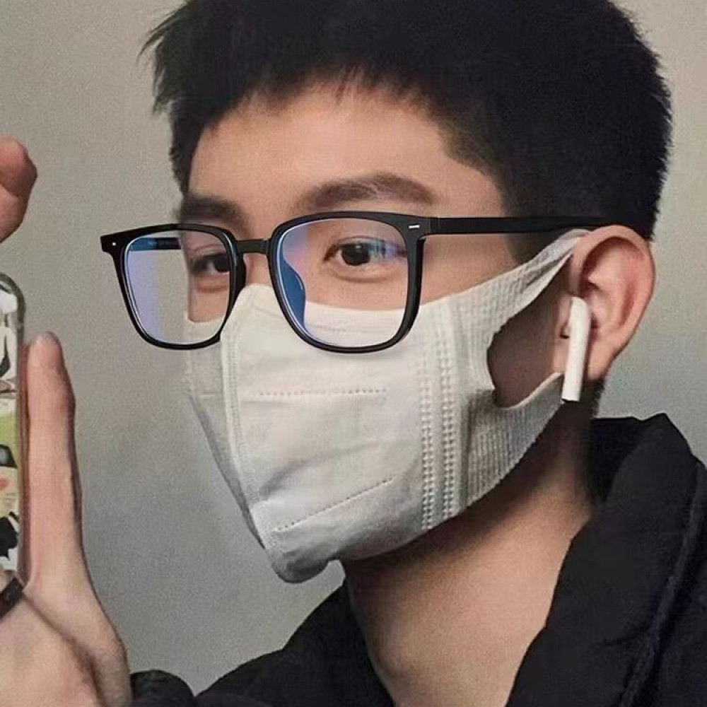 防蓝光眼镜男潮防辐射近视镜可配度数大框黑框平光镜显脸小抗疲劳