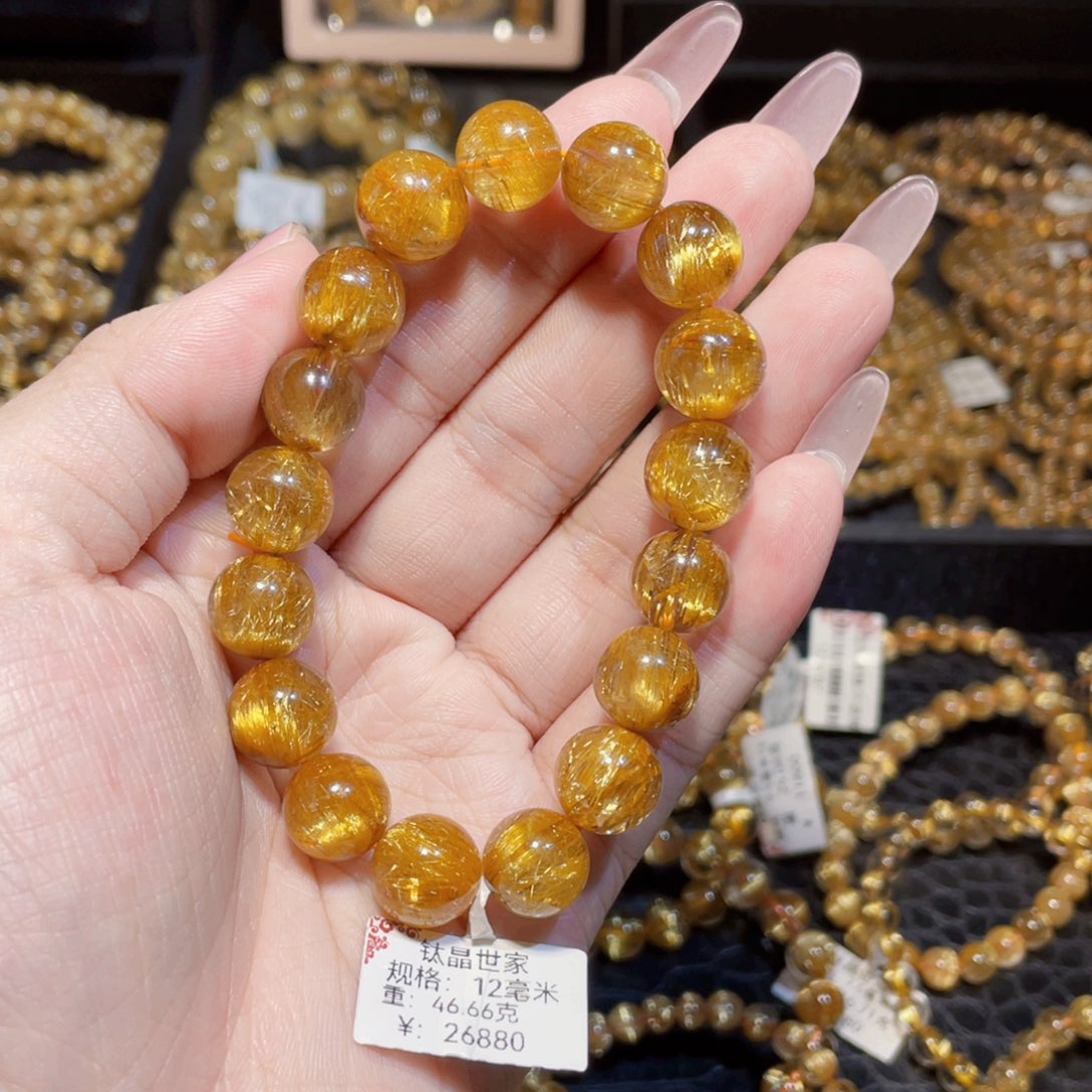 水晶手链未镶嵌天然钛晶手链