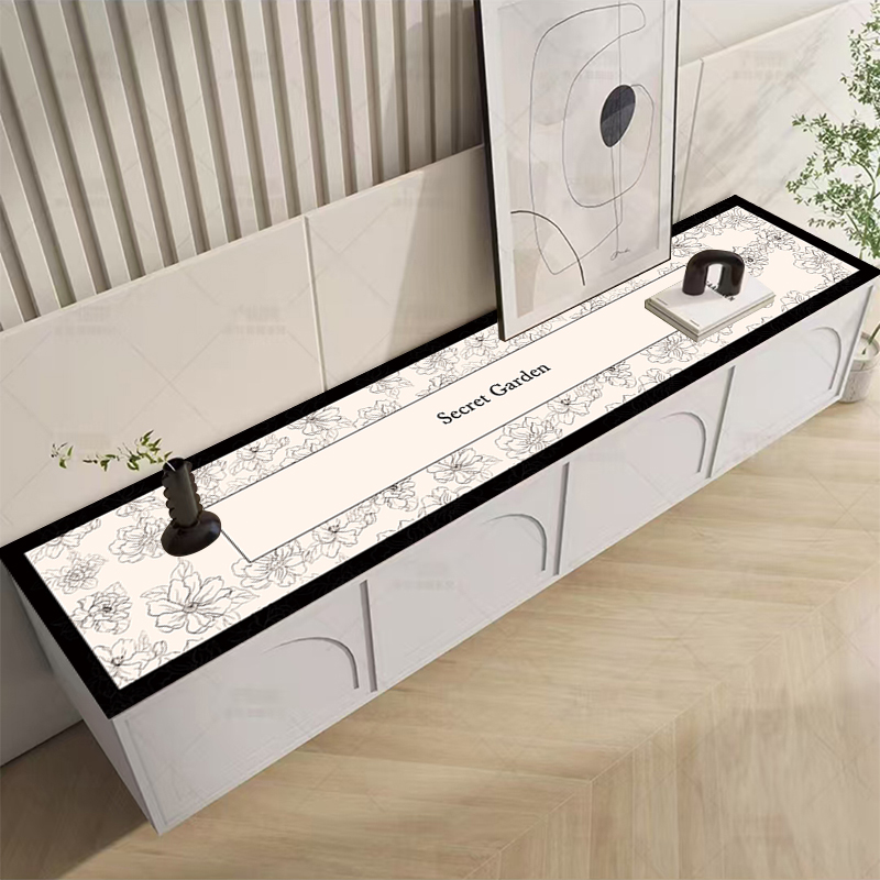 简约现代电视柜垫 防水防油防滑耐磨餐桌垫 茶几垫 餐边柜玄关垫