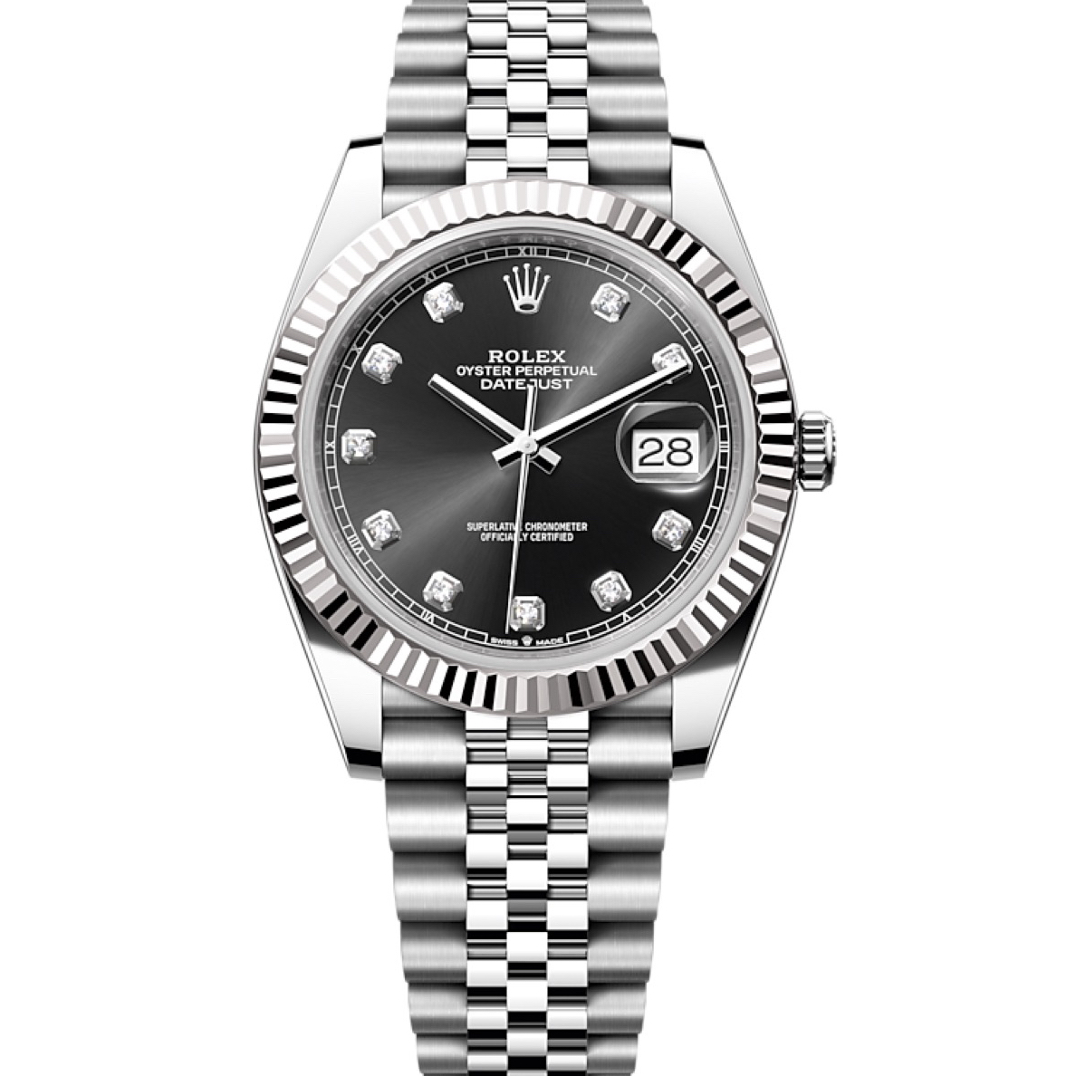 未使用 Rolex/劳力士 日志型126334-0012/41mm黑盘钻刻 全套全新