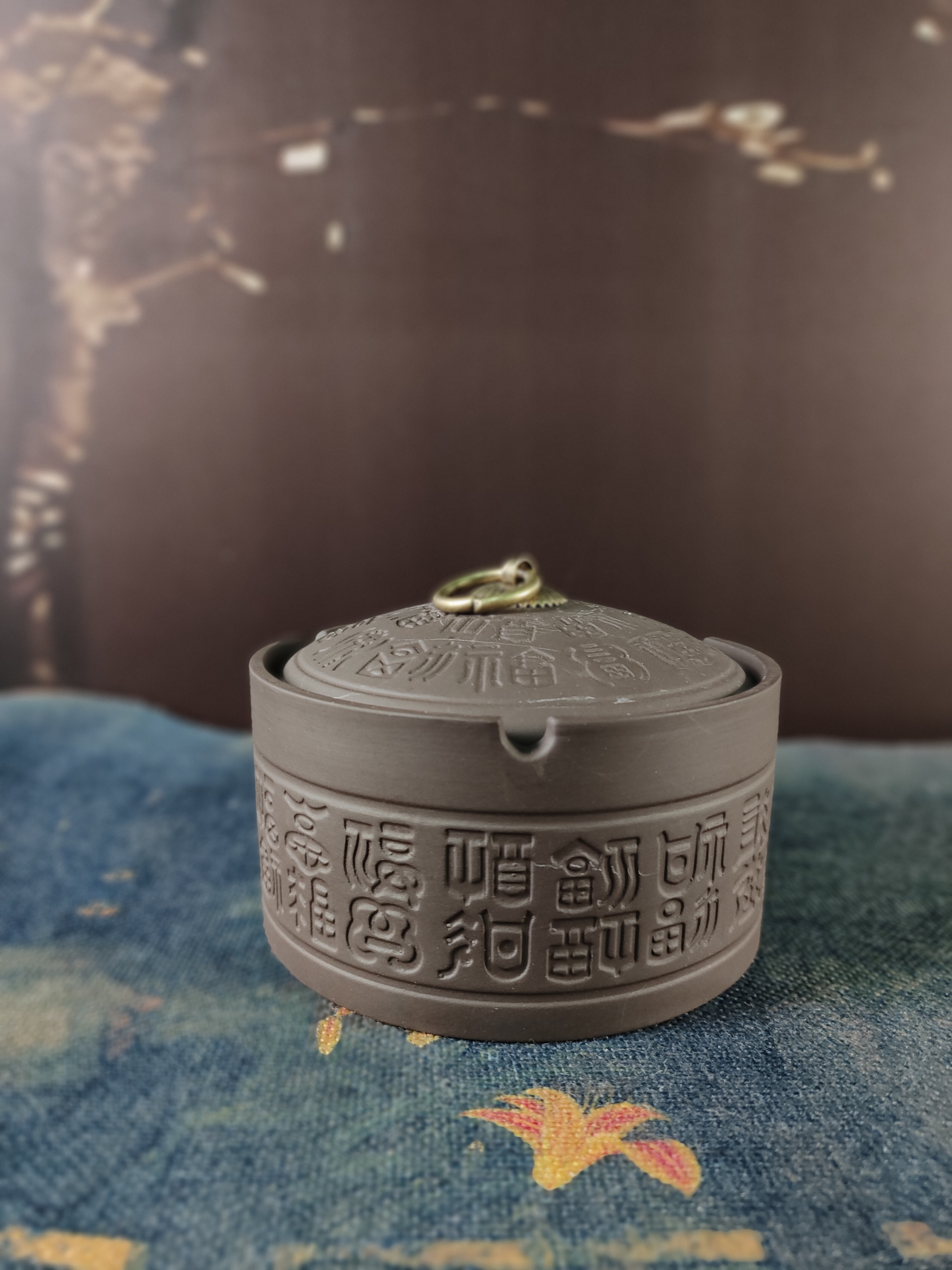 X518-百福紫砂烟灰缸SDYTC