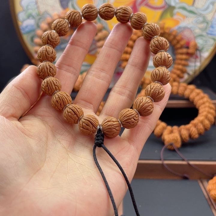 桃核手串龙纹桃核野生籽