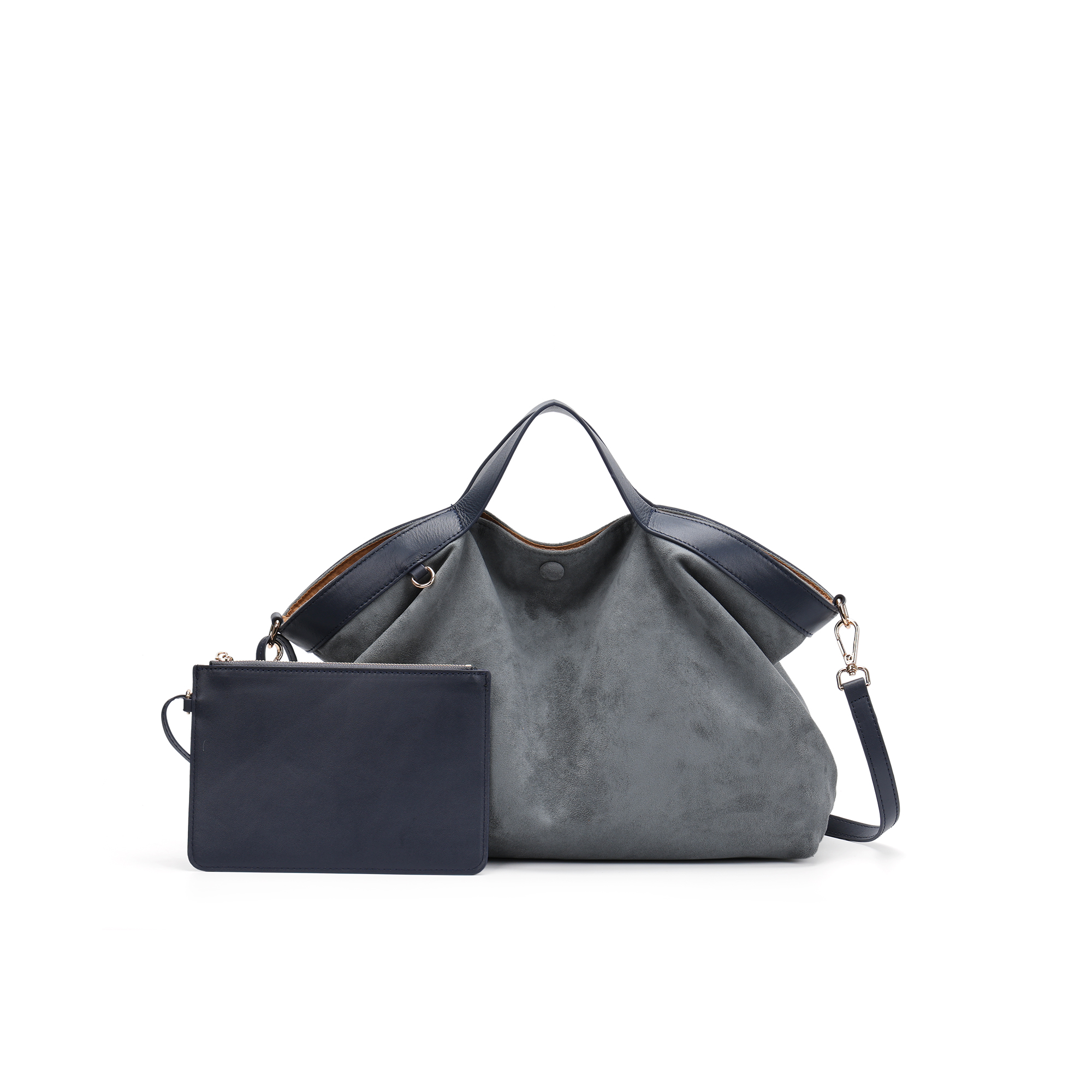 朋克风托特包简约单肩款斜挎包百搭防泼水麂皮绒小手提包