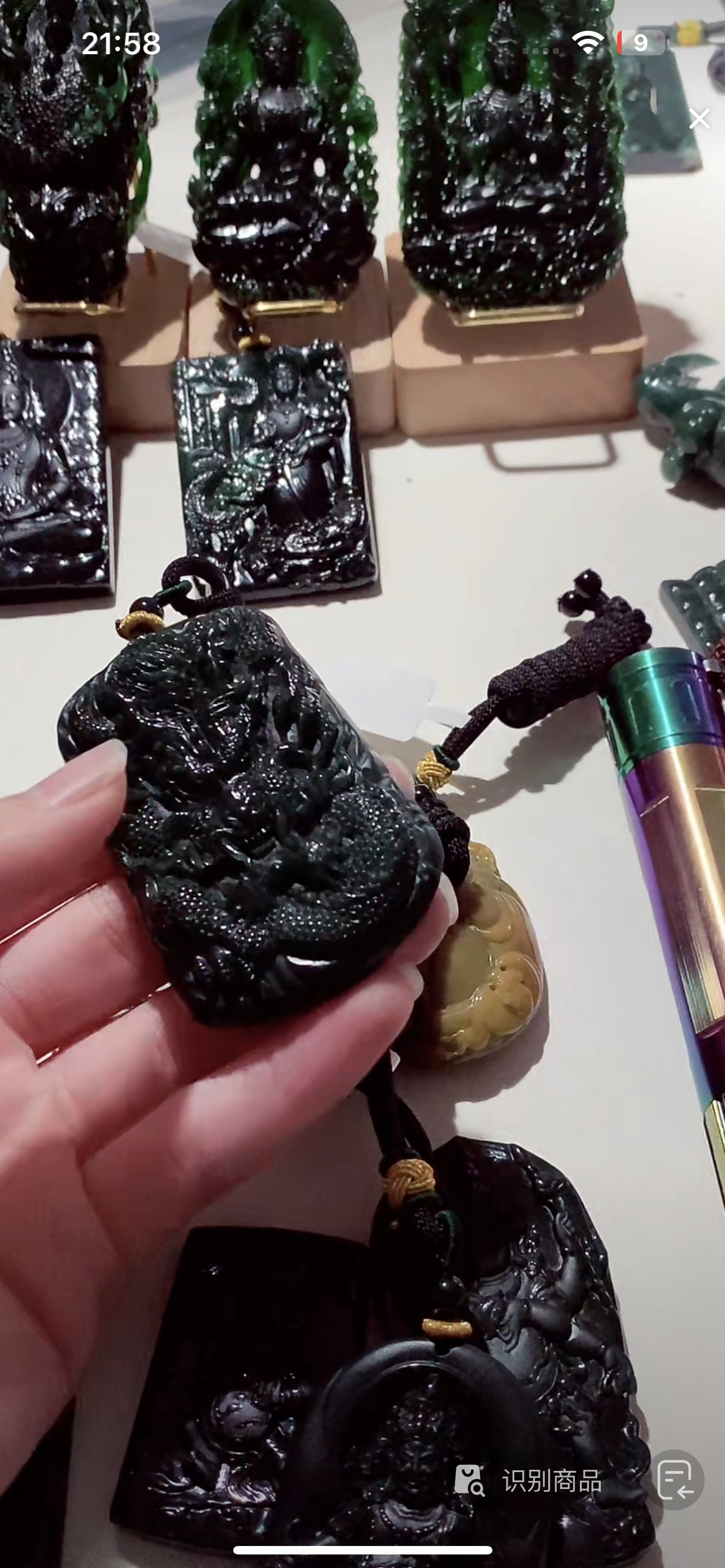 天然翡翠a货墨翠