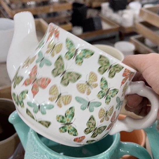 多肉绿植陶瓷花盆9.9包邮，有孔