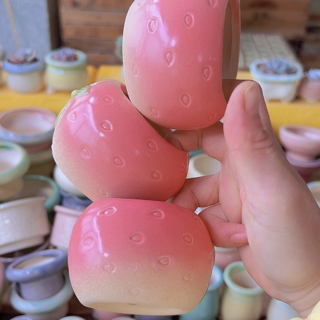 红陶陶瓷花盆当场满12包邮