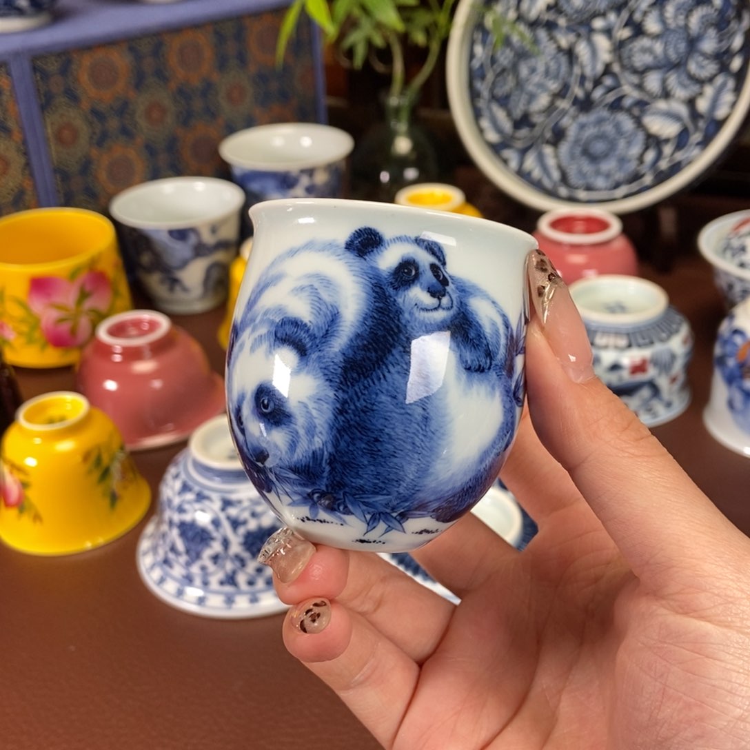 阳春白雪熊猫缸杯