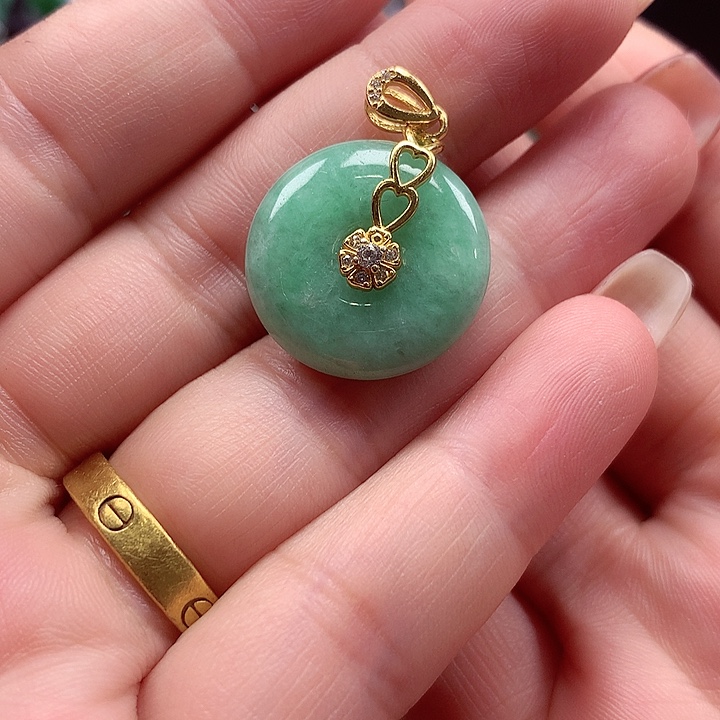 颈饰银S925镶嵌翡翠翡翠