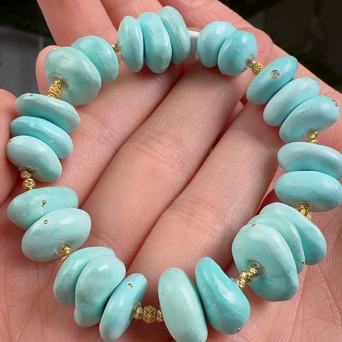 绿松石珠宝奇石18K金镶嵌