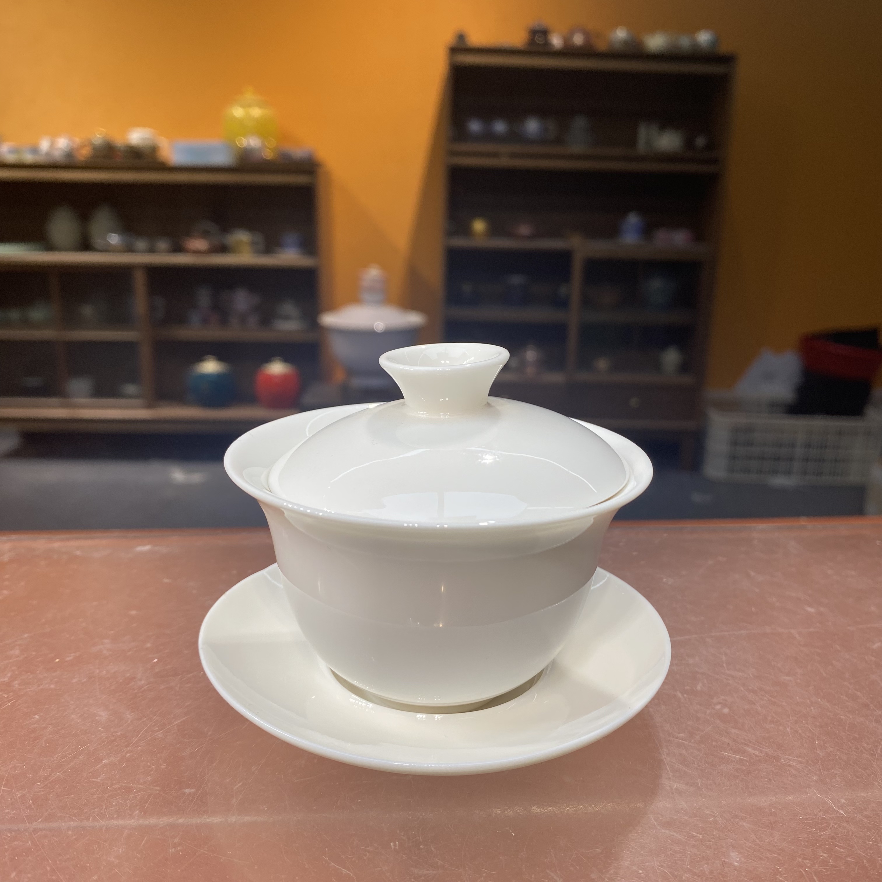 德化云仓 纯白小盖碗-4849