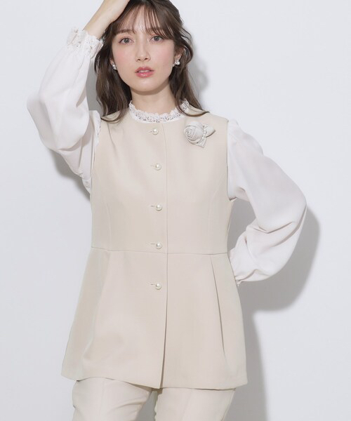 【菜菜子日单】日系品牌 C家新款 珍珠纽扣马甲 显瘦气质NO退NO换