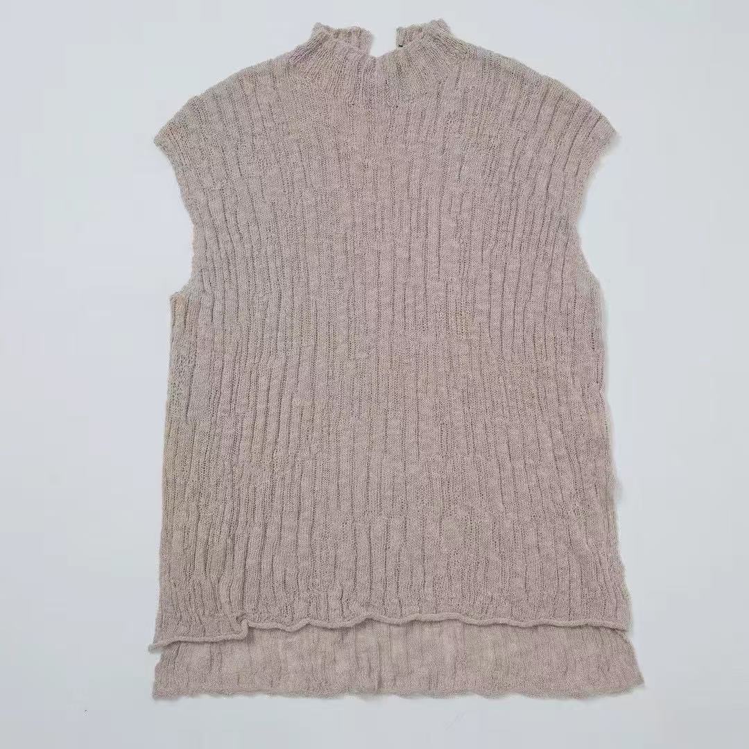 万物身客 垒25S0132 小领无袖编织上衣