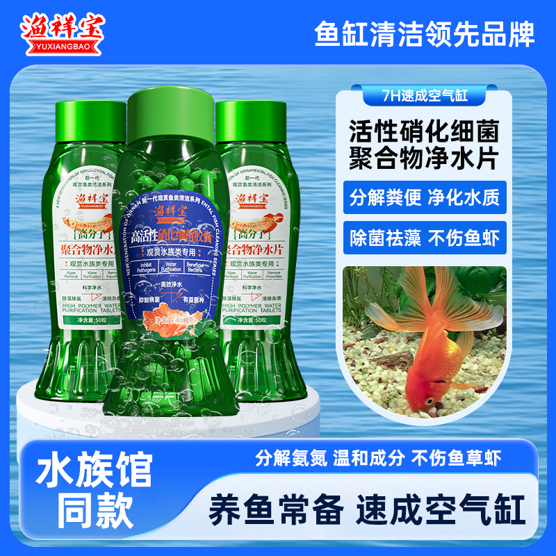 【硝化细菌胶囊+净水片】养鱼达人同款除藻除氯除粪稳定水体空气缸