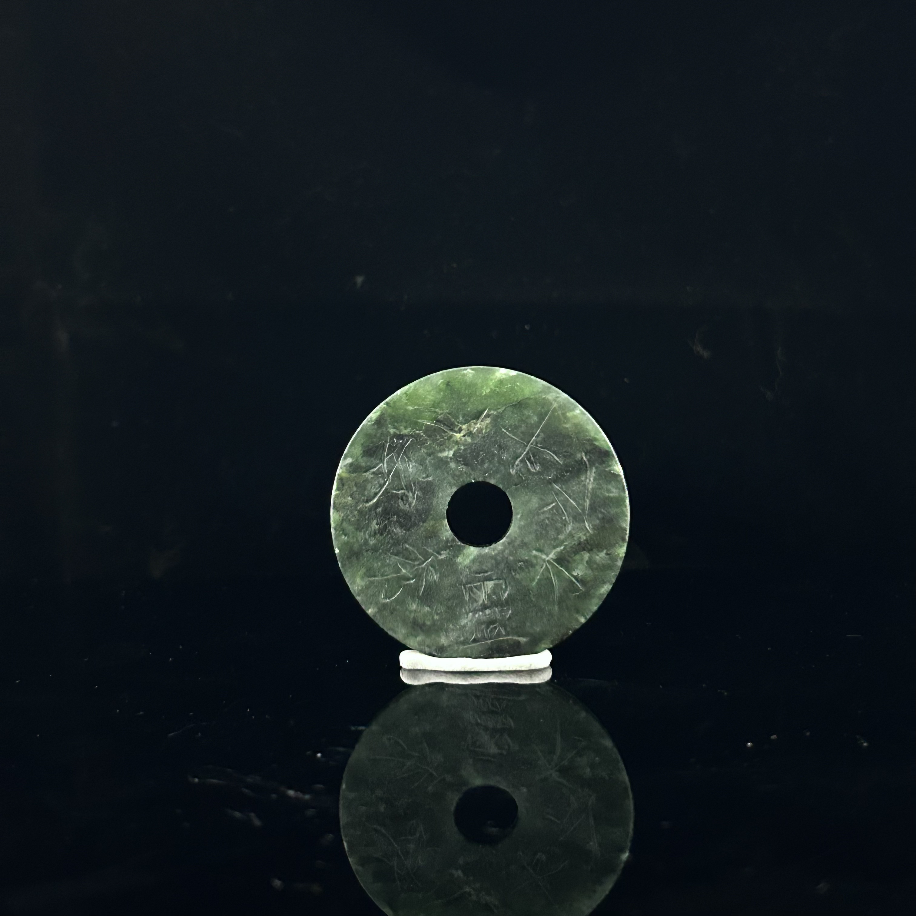 清代和田碧～玉佩/082796/收藏/传承/【北京鸿光阁文物商】