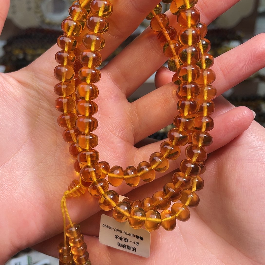 琥珀未镶嵌裸石抚顺琥珀8➕108金珀