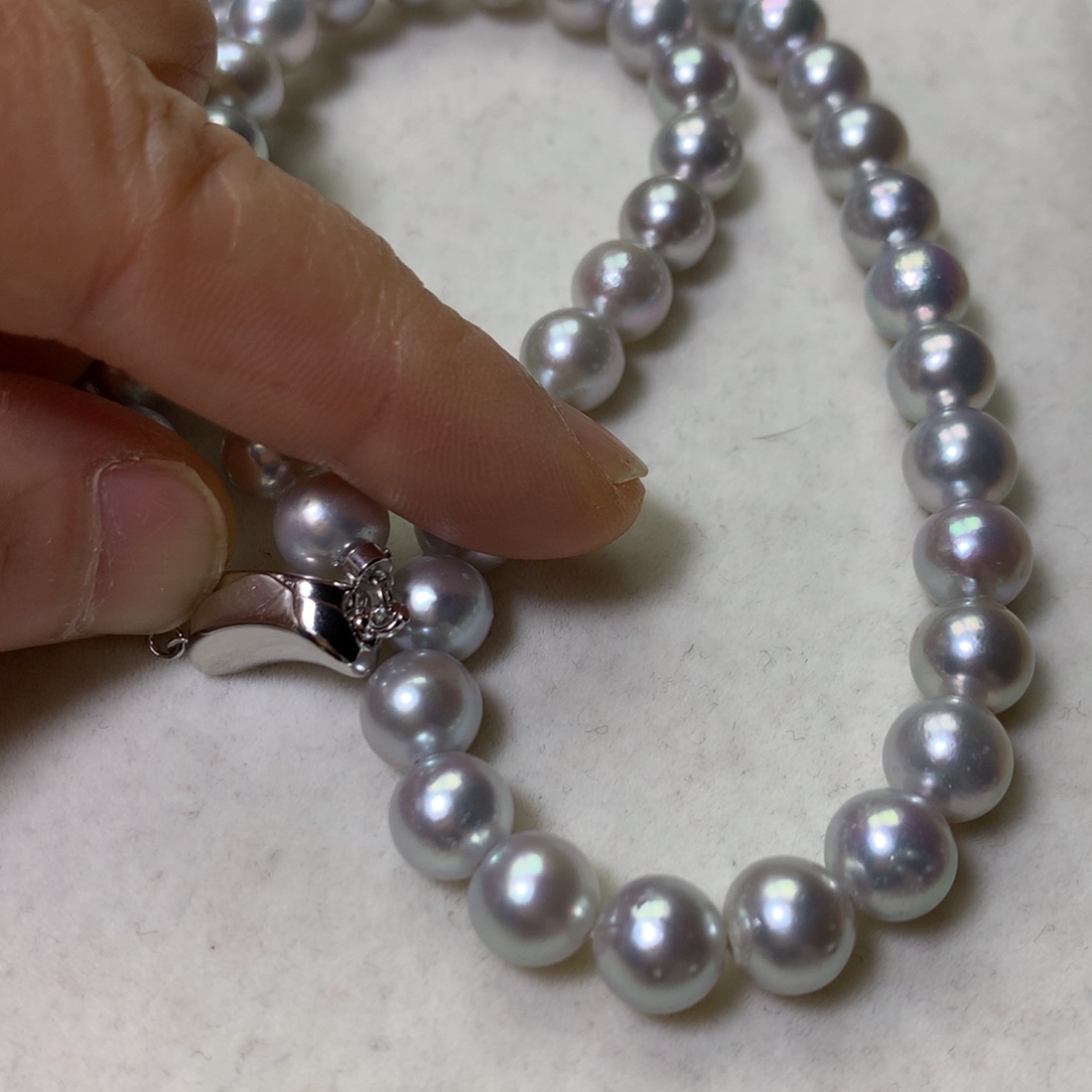 海水珍珠银S925镶嵌颈饰