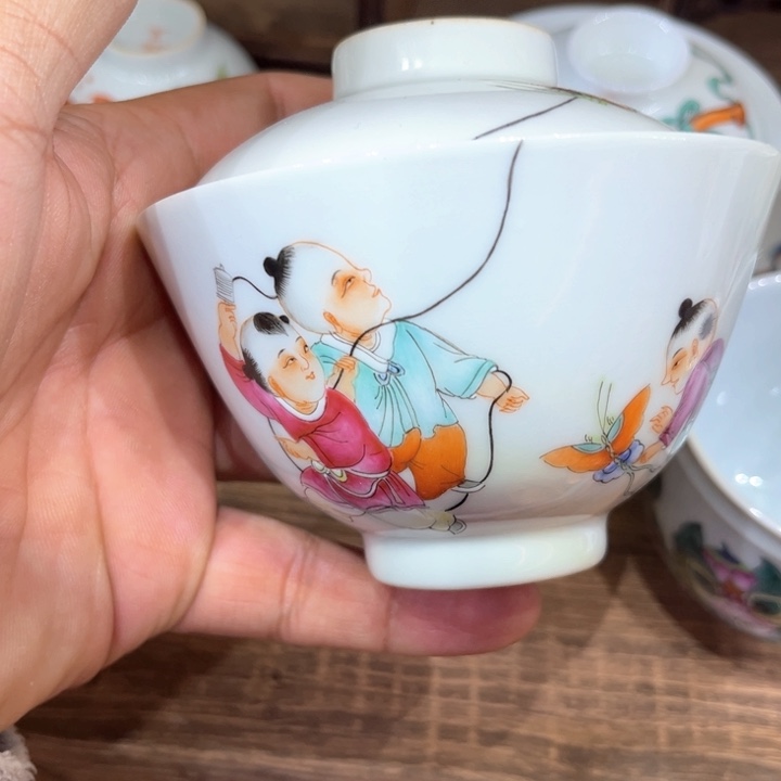 纯手绘精品盖碗杯