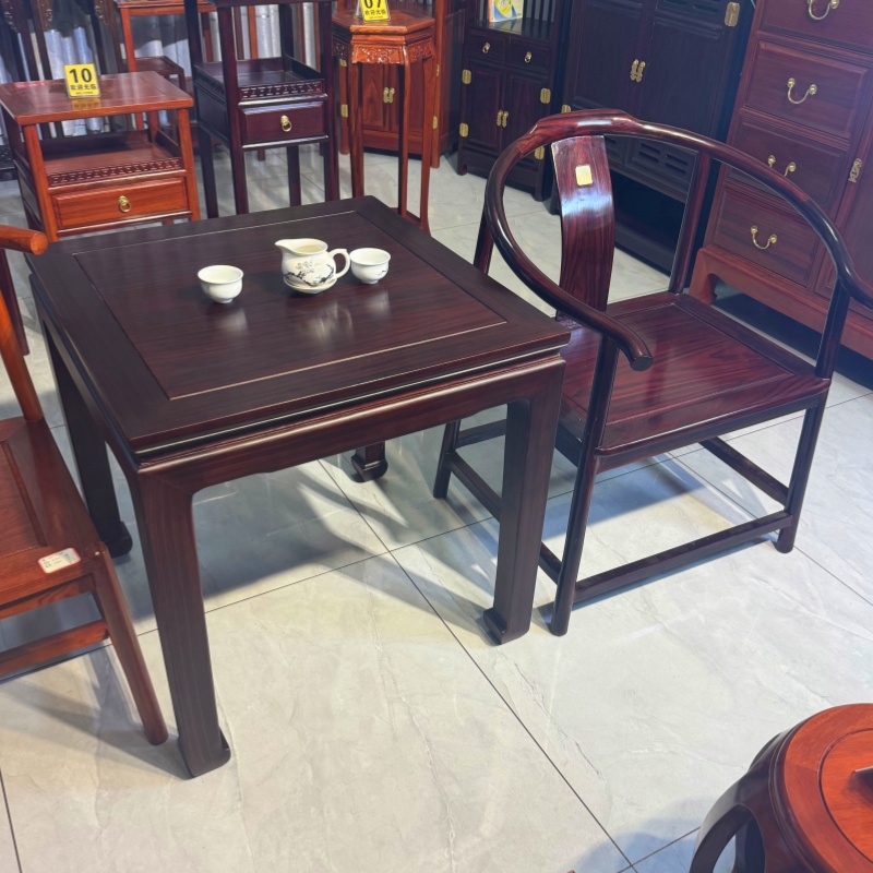 南美酸实木原木四方桌餐桌小饭桌家用八仙桌打牌桌棋牌桌方掼蛋桌