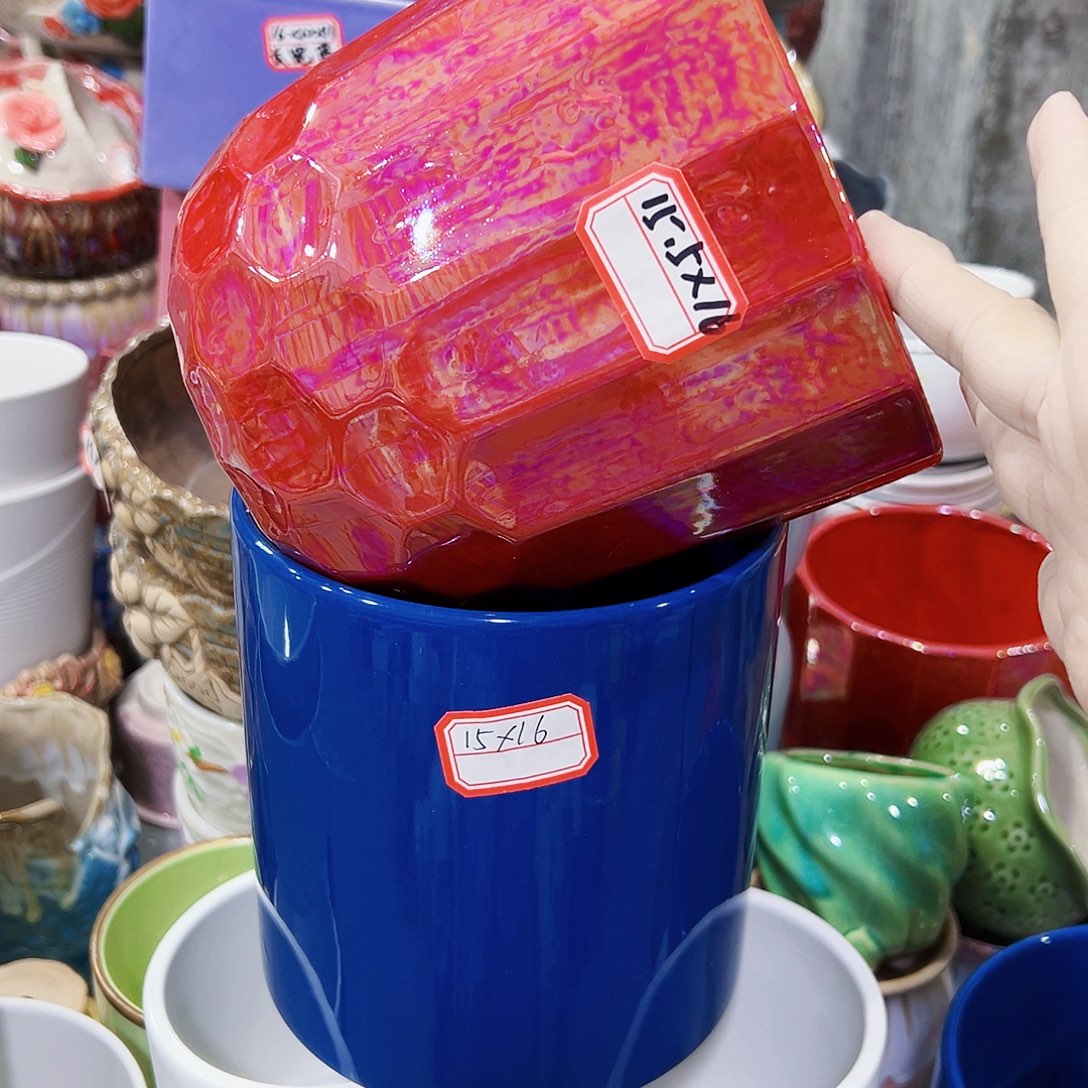 外贸尾单陶瓷花盆凑单10米包邮