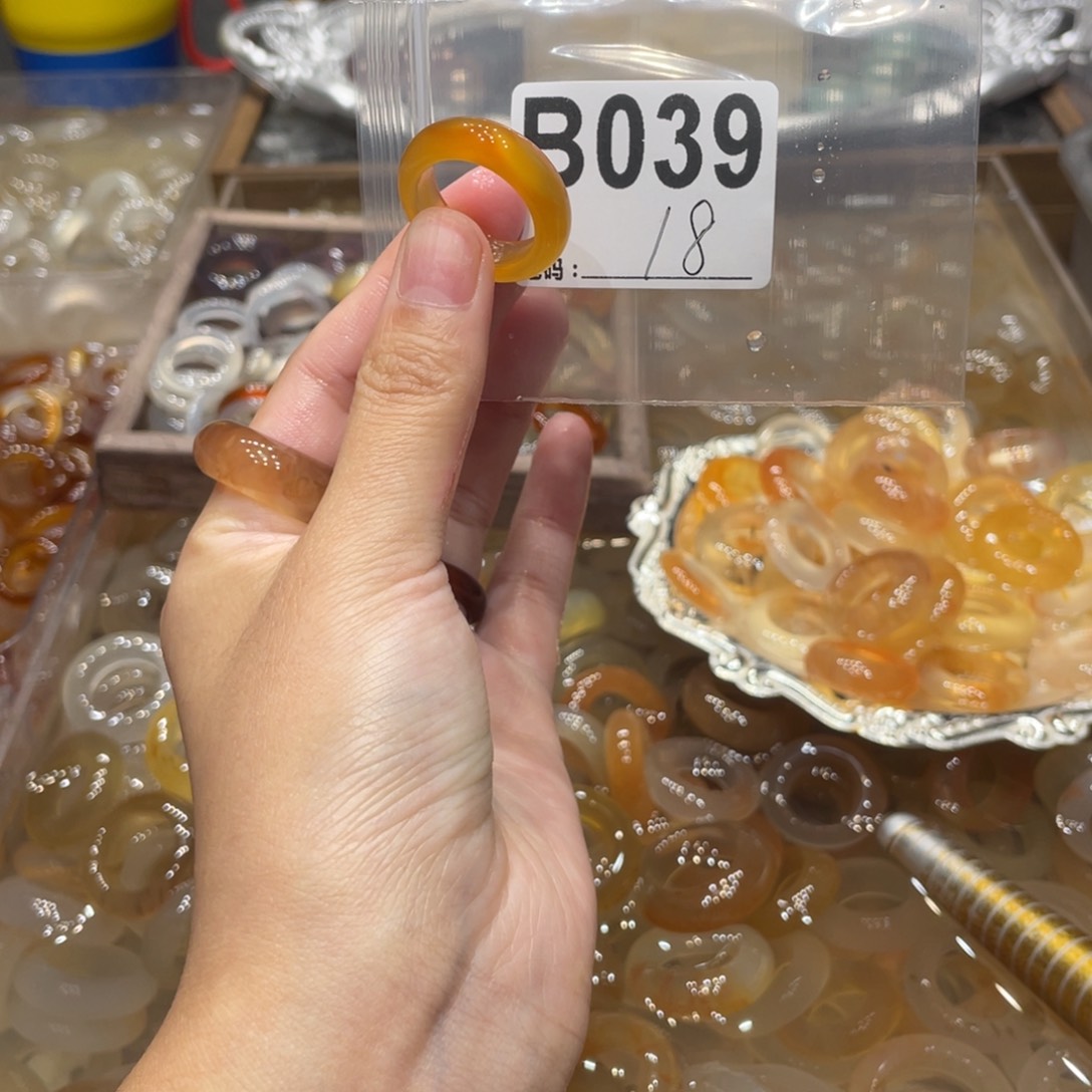 玛瑙/玉髓未镶嵌戒指039