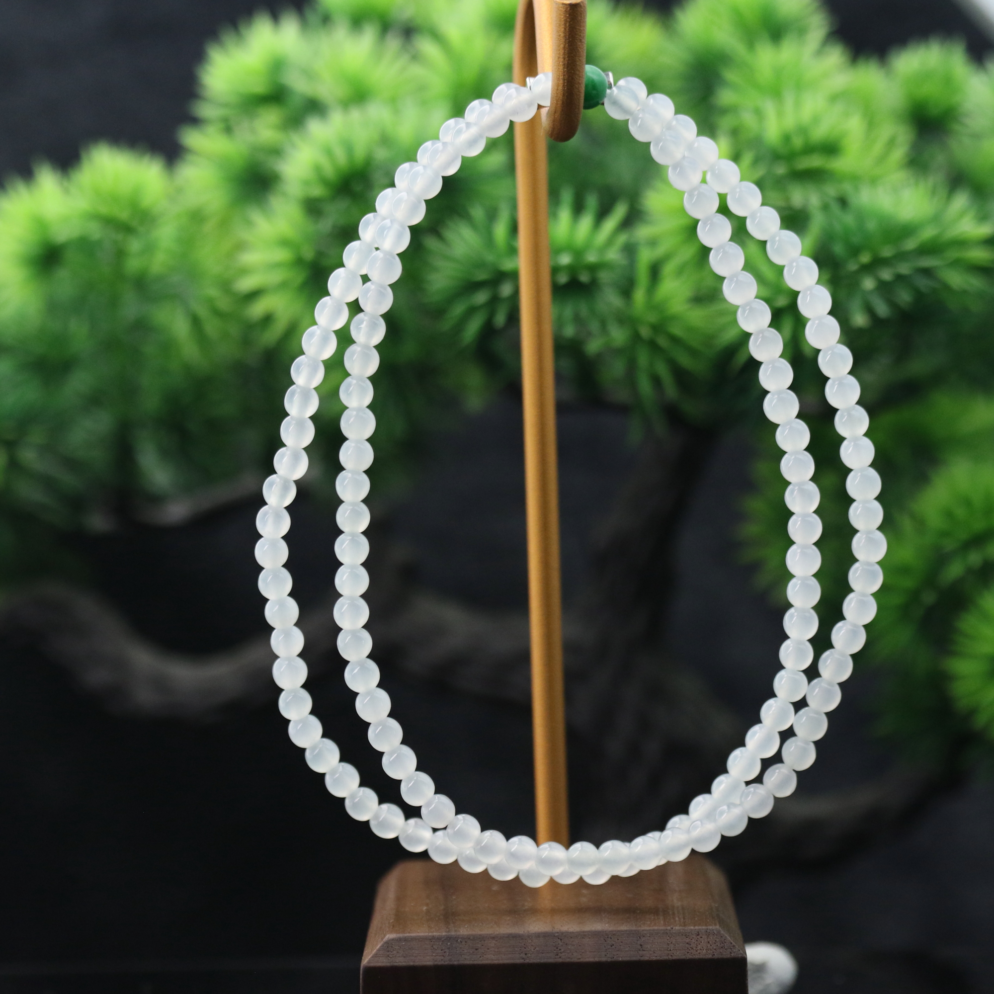 36天然缅甸翡翠A货冰珠链/200042/北京中保拍卖