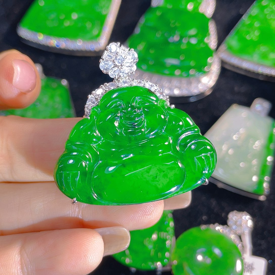 颈饰银S925镶嵌翡翠翡翠