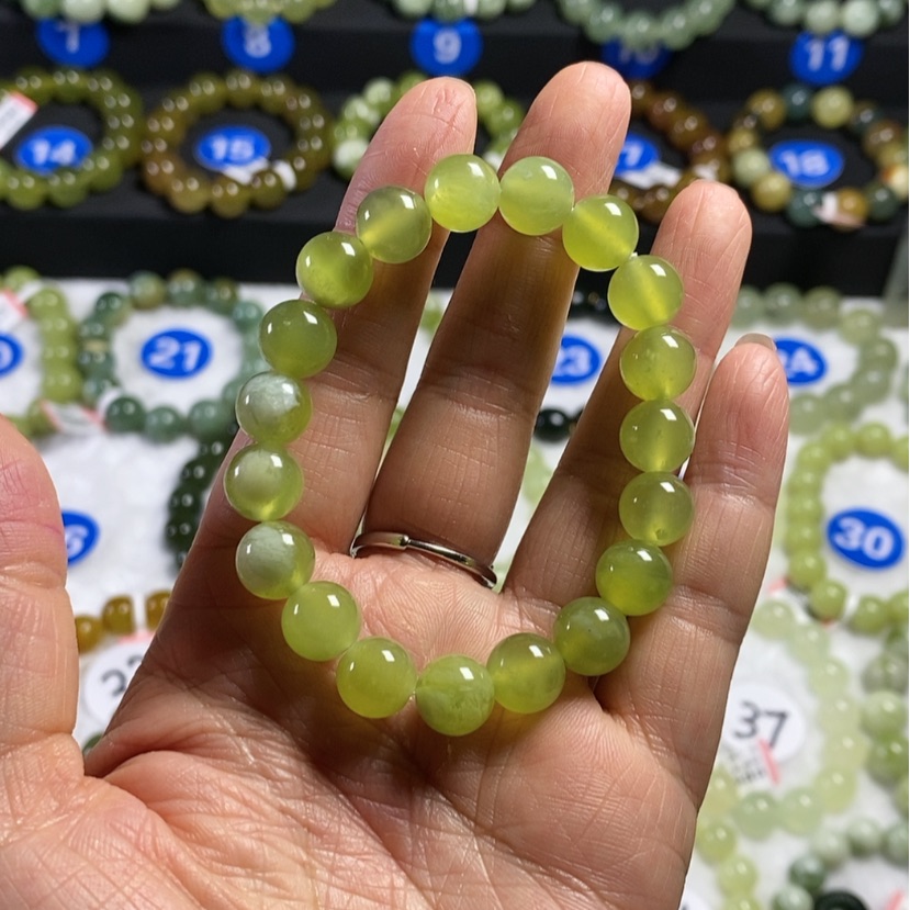 【闪购商品】蛇纹石玉手链未镶嵌B****.