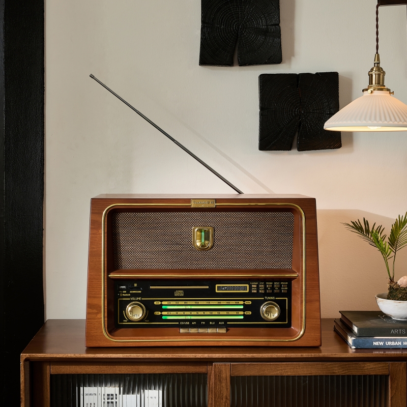 唐典复古CD播放机电子管猫眼收音机蓝牙音箱高保真hifi发烧音响