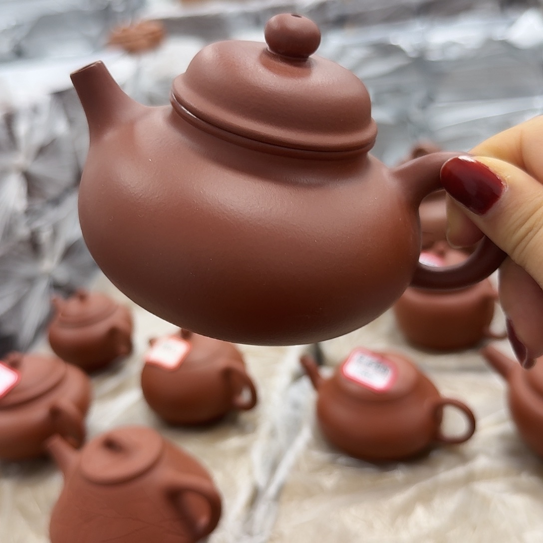 紫砂茶壶黄龙山原矿朱泥275