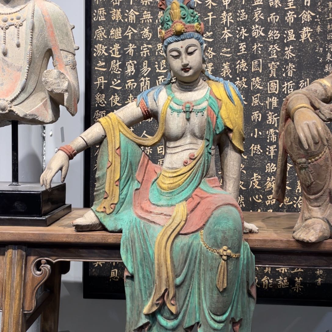 美***卖木木雕佛像自在观音