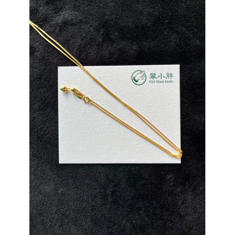 链子925银 z链子925银 翠小胖  22英寸可调节肖邦链1号金色