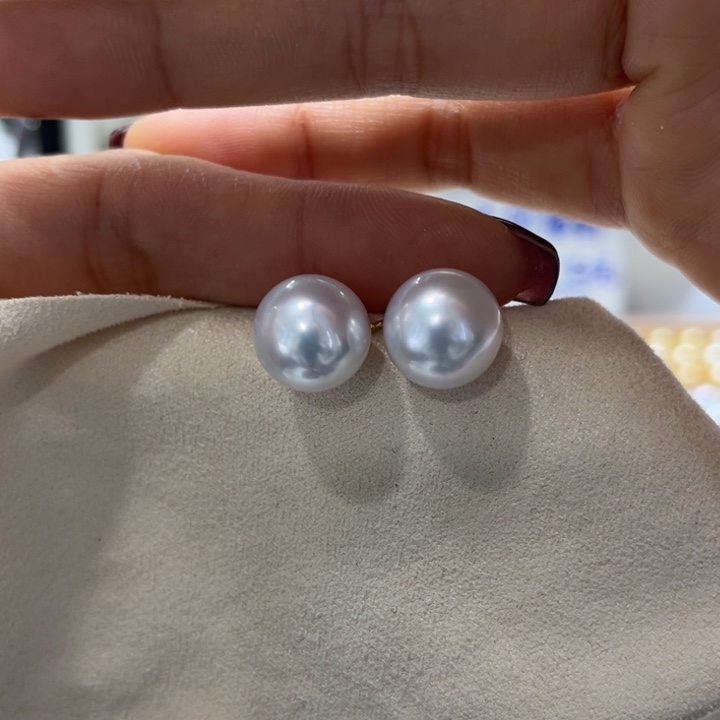 海水珍珠耳饰18K金镶嵌
