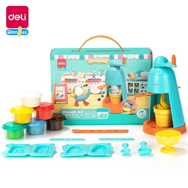 Deli/得力奇妙甜品店彩泥套装雪糕机-YC137