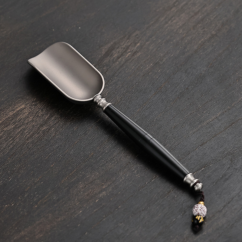 茶匙茶叶罐取茶纯钛茶勺高档复古茶铲功夫茶具茶道配件茶则茶叶勺