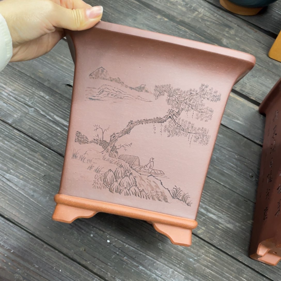 紫砂花盆雷*花盆花盆