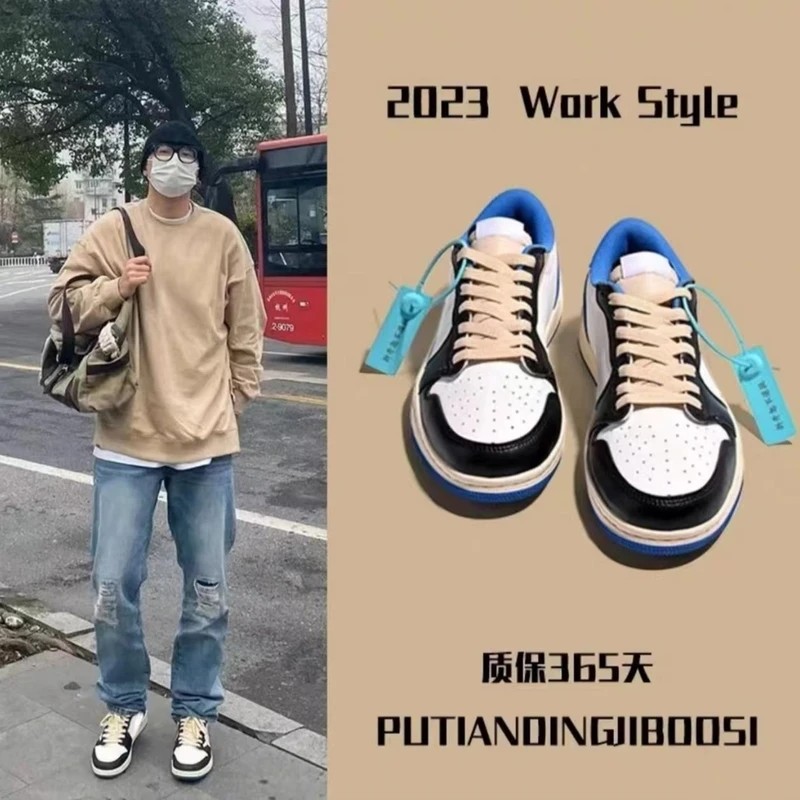 DUNK三太子男鞋莆田空军一号纯白小白鞋情侣黑白熊猫闪电倒勾板鞋