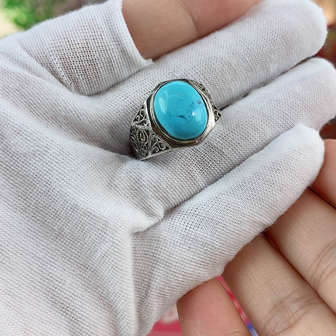 绿松石珠宝奇石银S925镶嵌