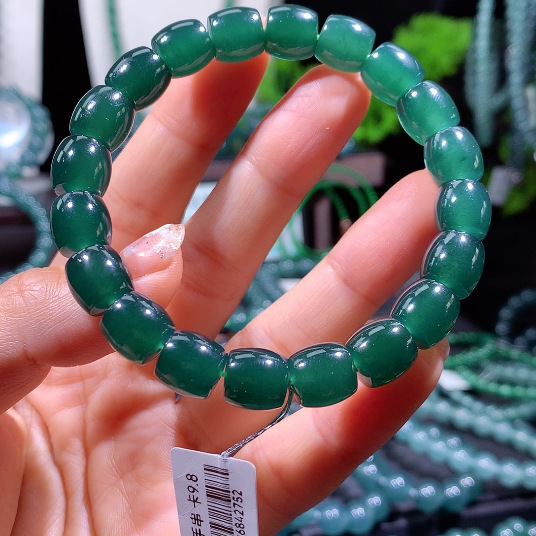 翡翠未镶嵌手链天然a货翡翠手串10mm