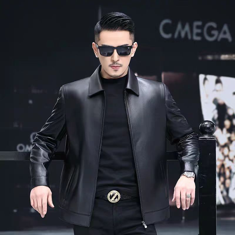 ZOTLI PAOLO/佐丹利·保罗新款男士春秋款翻领休闲商务皮衣-036
