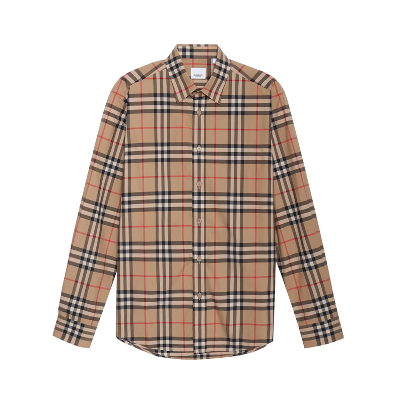 Burberry博柏利经典格纹长袖衬衫男女款80208631