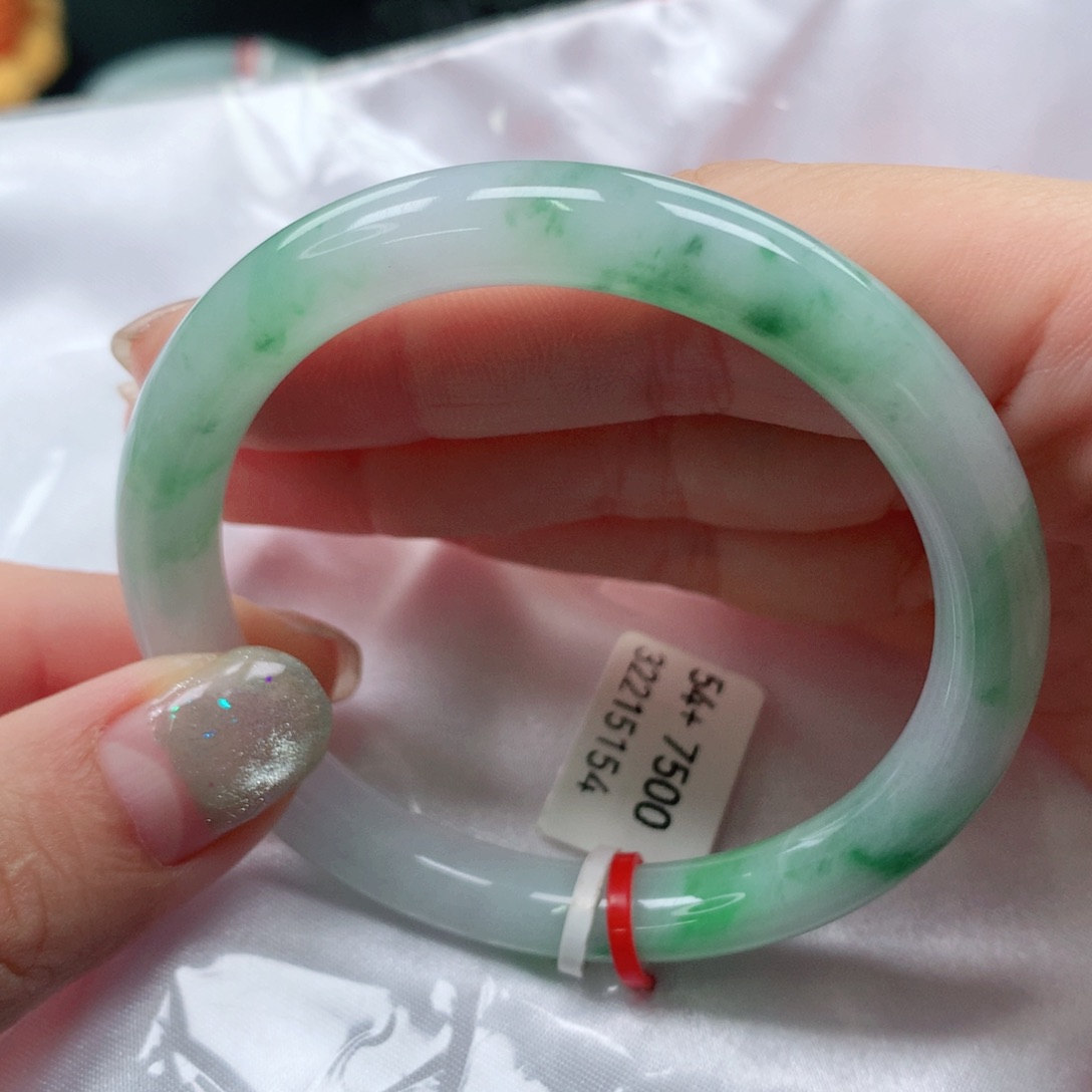 翡翠手镯未镶嵌54 圈缅甸天然A货