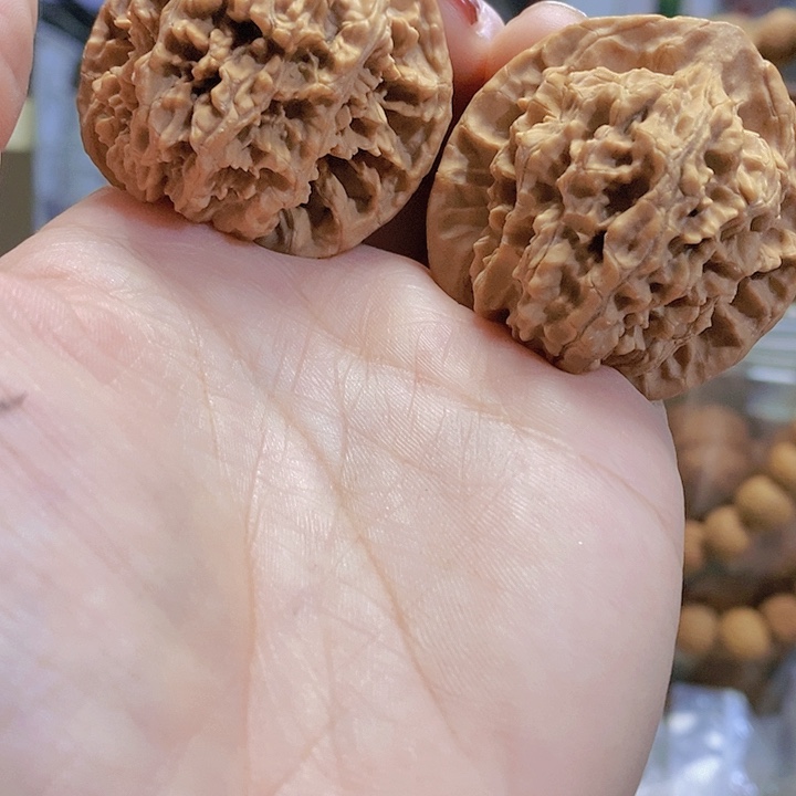 【闪购商品】文玩核桃手串43乾隆纹红皮