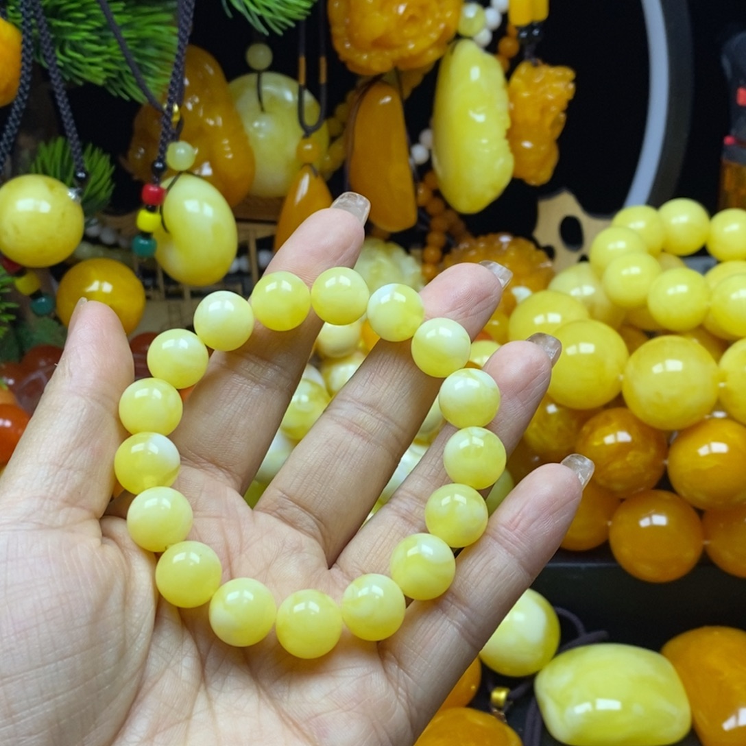 画***生无非金属百花蜜12mm手串