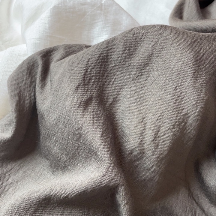烟灰色棉麻2米。     