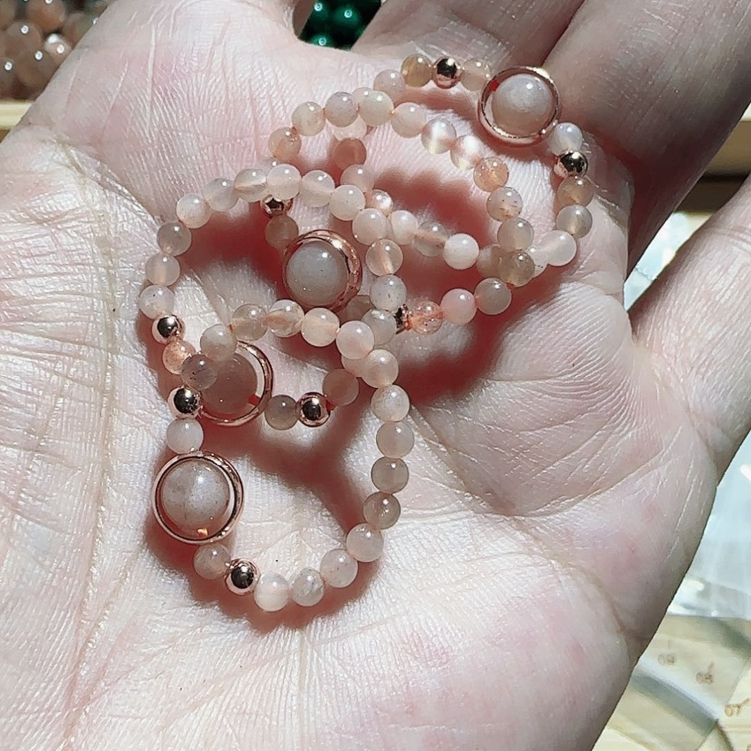 长石戒指未镶嵌圈圈戒